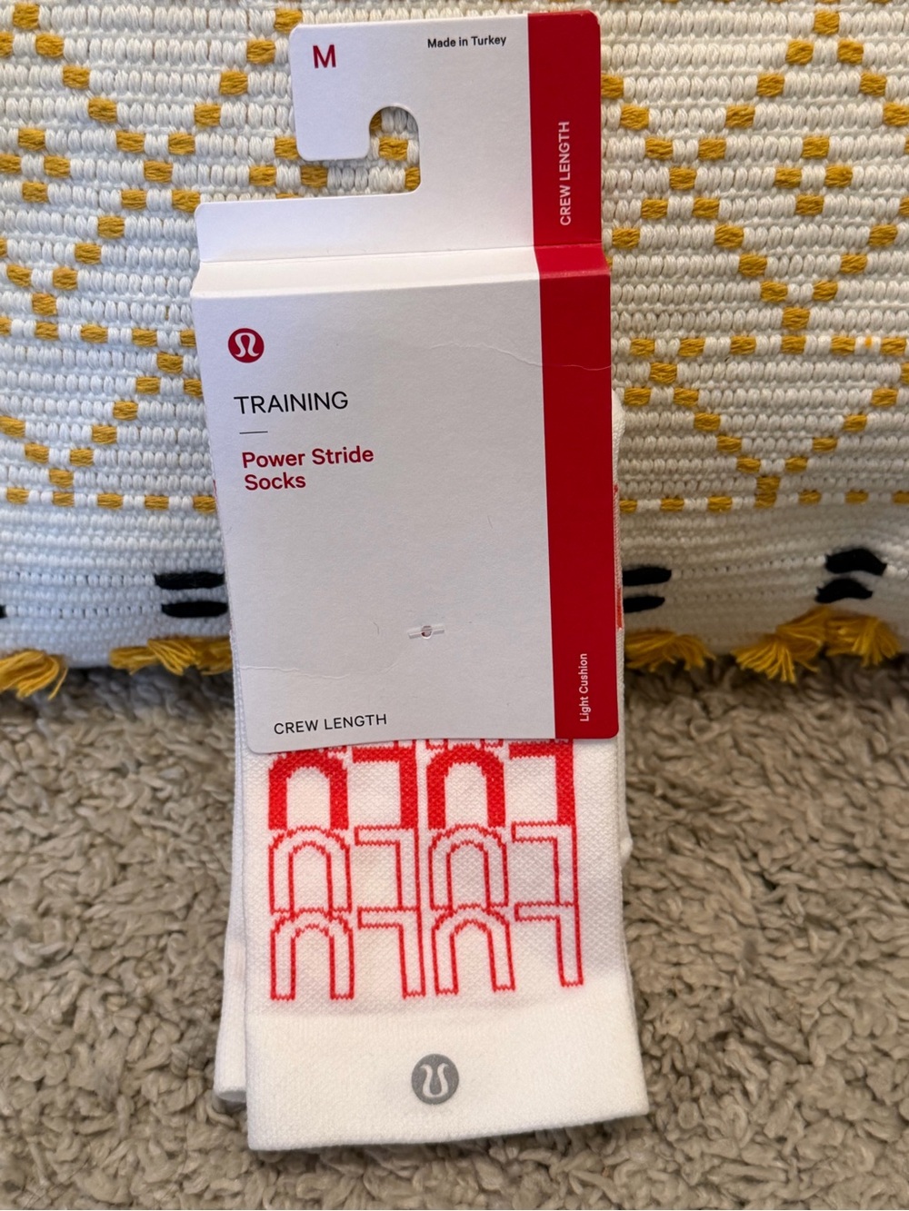 lululemon Power Stride Socks Crew Length NWT - M